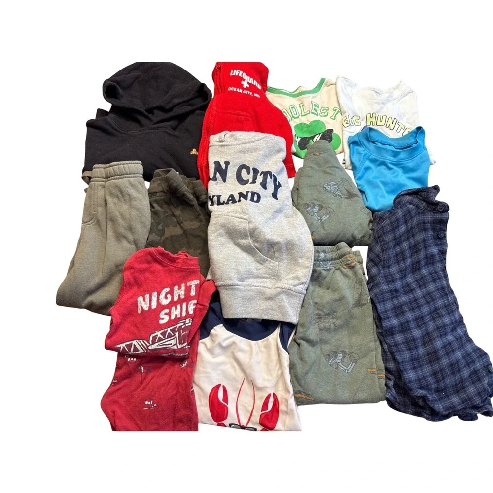 Boys Size 3T Clothing Lot Hoodies Joggers Graphic Tees and more 13pc Bundle